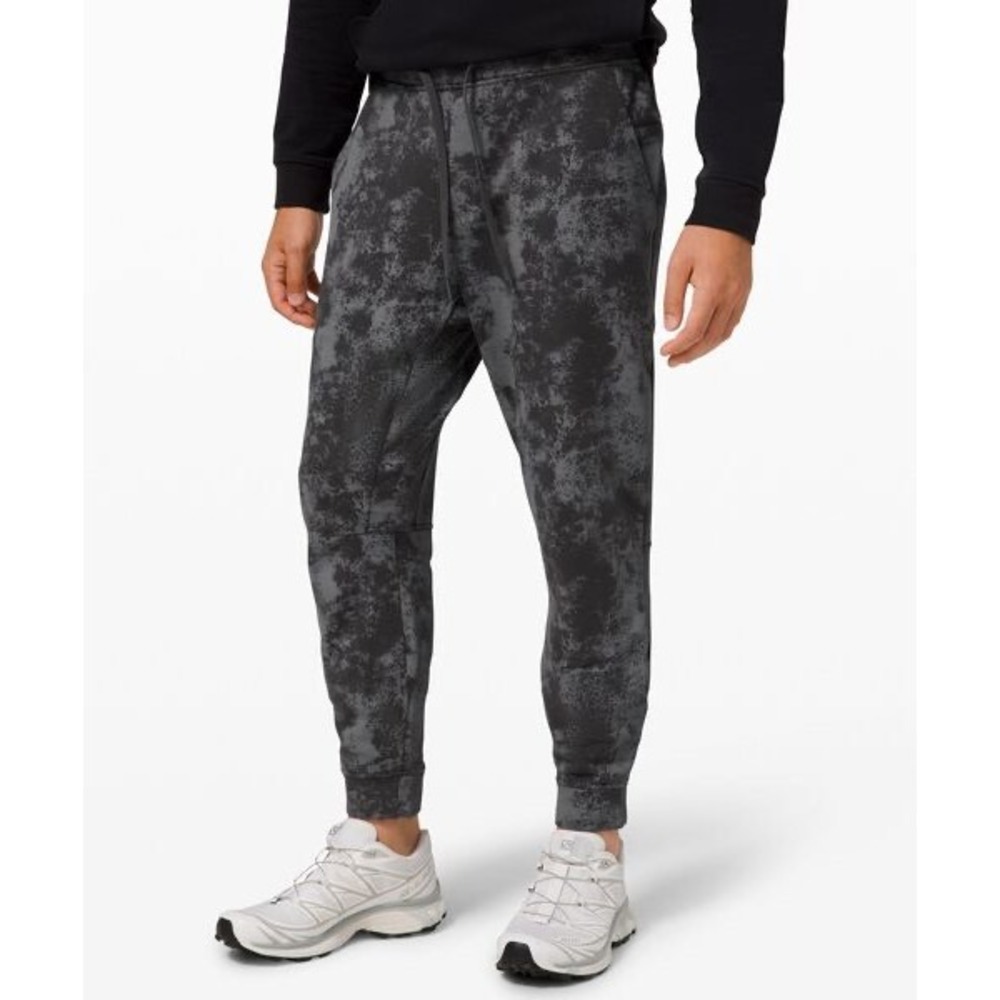 Lululemon City Sweat Jogger Diamond Dye Black Asphalt Grey Size Medium M